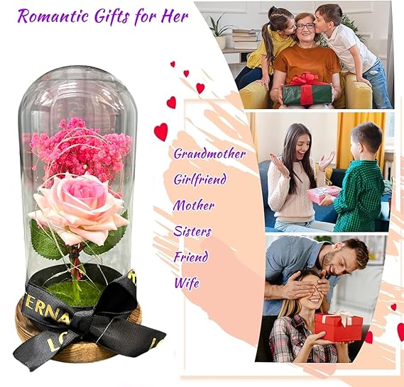 7408- Glass Rose Showcase - Image 2