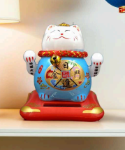 8/8- Solar Chinese Cat figurine for car dashboard