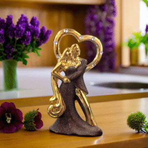 4700- Golden Ceramic Couple Figurine