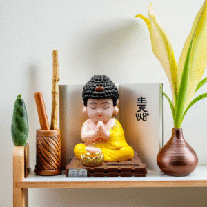 AR065- Solar Greetings Buddha figurine for Car Dashboard