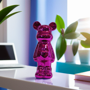 1187- Purple Ceramic Money Bank