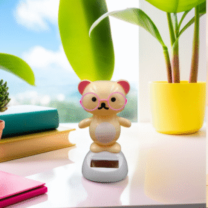 PJ968- Solar Cute Kitty figurine for car dashboard