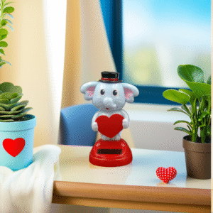 1130- Solar Elephant figurine for car dashboard