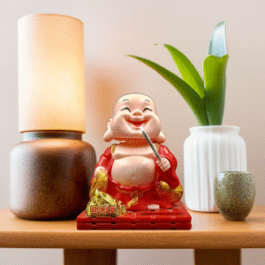 AR068- Solar Laughing Buddha figurine