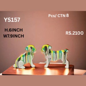 YS157 Colour Dog Showpiece Set Of 2
