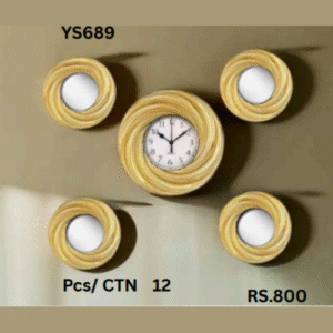 YS689 Mirror Clock Set