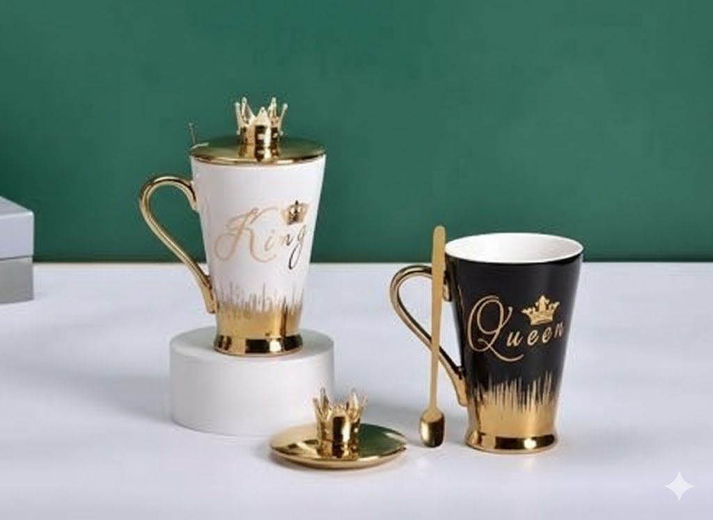 1108-King and Queen Mug Set