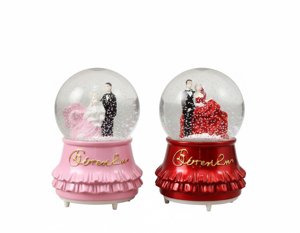 AR-Romantic Wedding Couple Snow Globes - Image 2