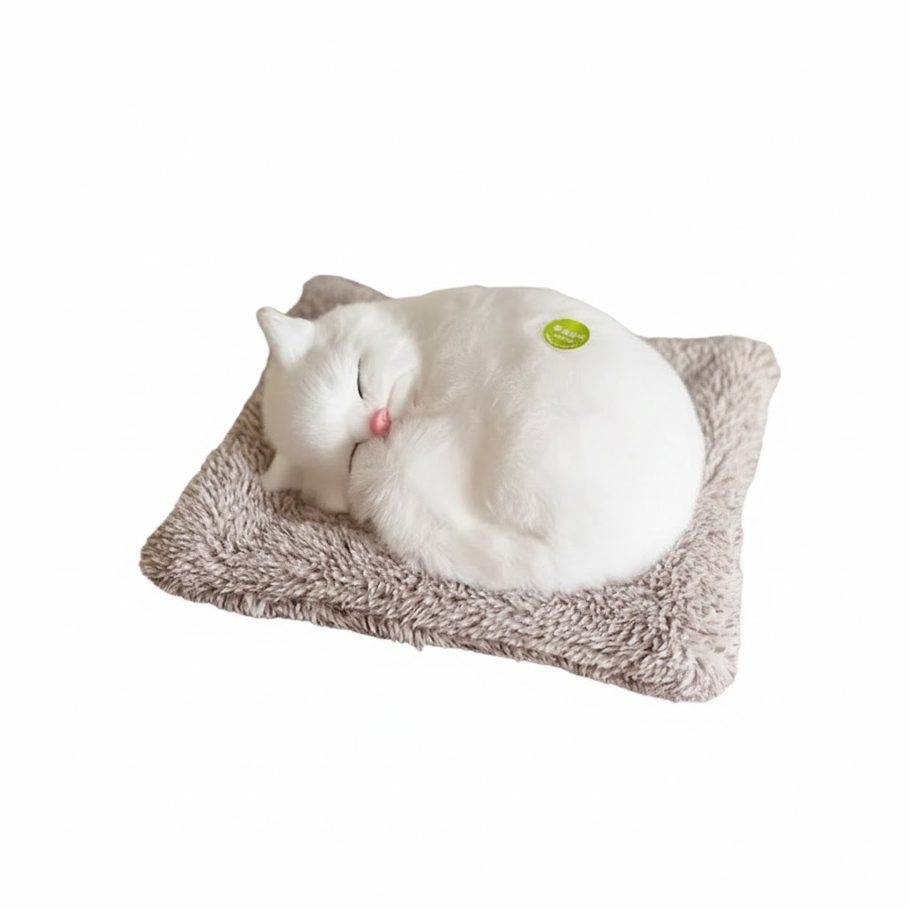 AR-1428-Soft Plush "Meow" Sound Sleeping Cat - Image 2