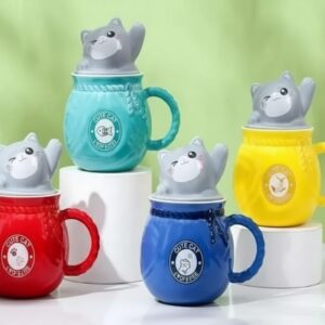 1098 Lucky Cat Ceramic Mug Set