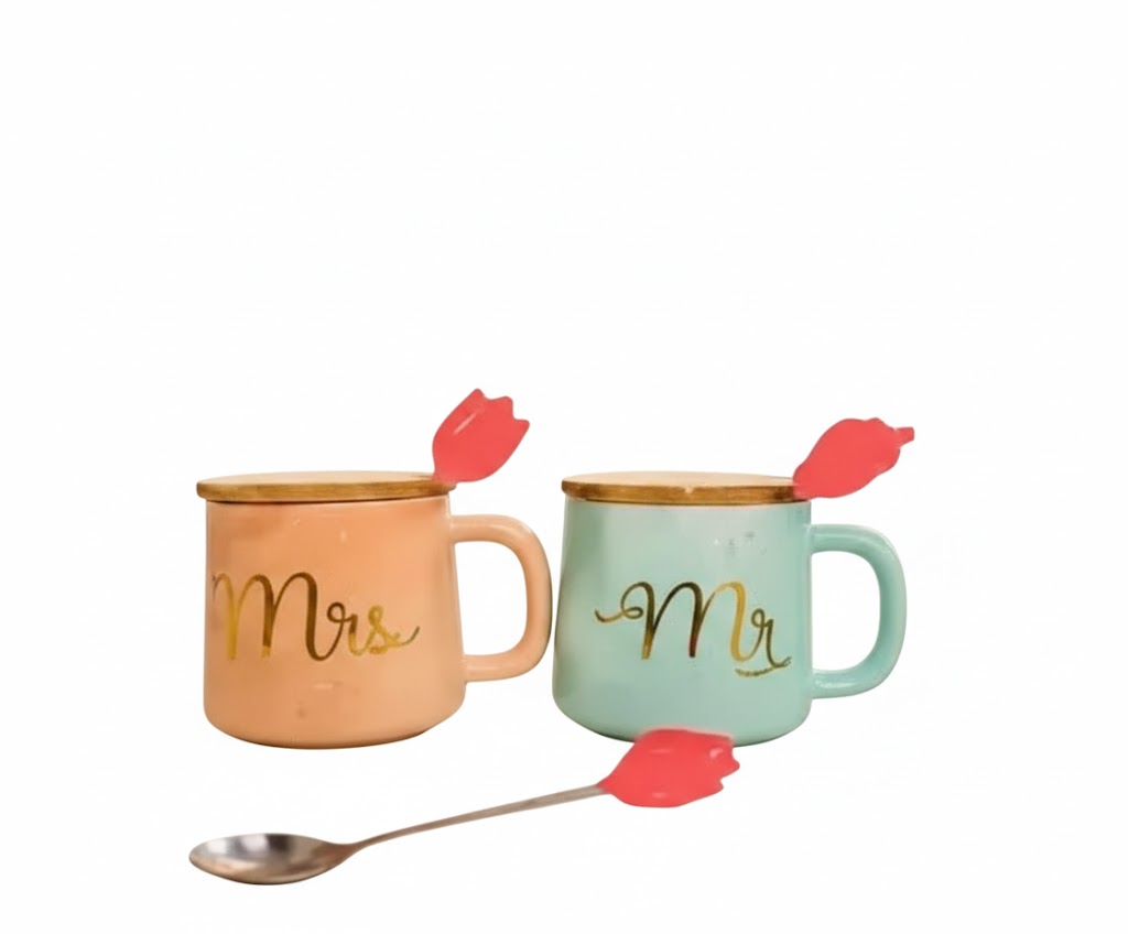 1105 Elegant Mr. & Mrs. Couple Mug Set - Image 2