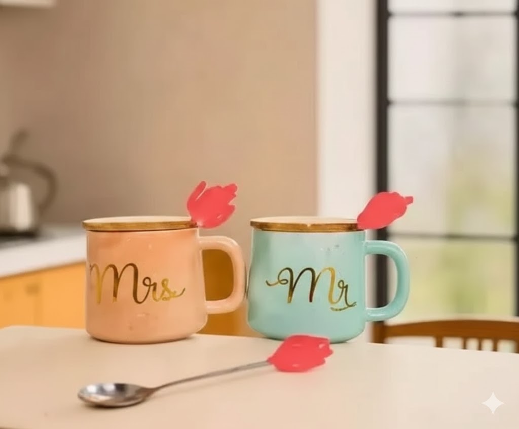1105 Elegant Mr. & Mrs. Couple Mug Set