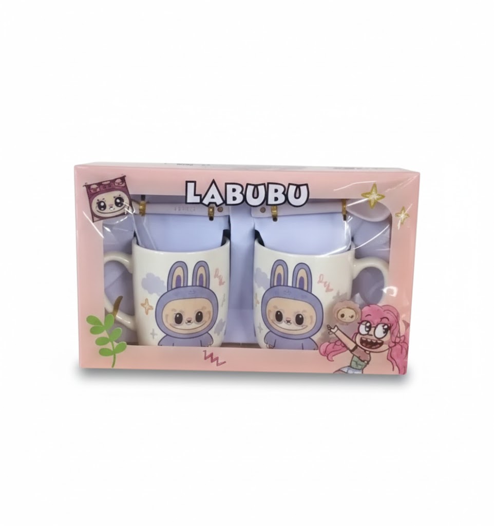 2083 Labubu-themed double mug set - Image 2