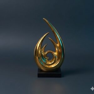 2754 ( Golden Spiral Flame Sculpture ) Height-11INCH | Width-7 INCH