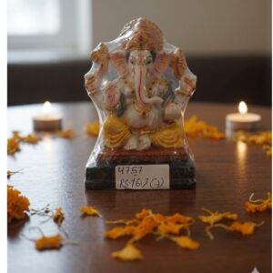 4757 ( Divine Blessings Lord Ganesha Idol (Decor & Gift Piece ) Height-7 INCH | Width-3 INCH