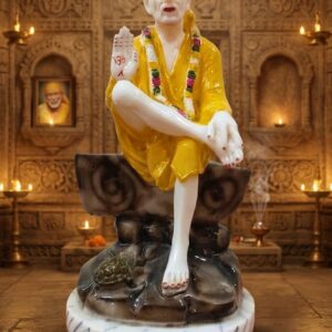 591-8 ( Sai Baba of Shirdi Idol (Seated Blessing Posture ) Height-18 INCH | Width-8 INCH