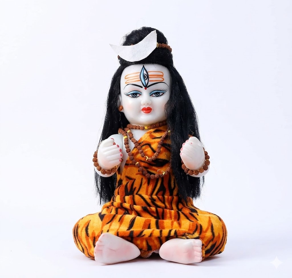 791 Shivji ( Divine Baby Shiv Ji Idol with Tiger Print Attire – Decorative Spiritual Statue ) Height-11 INCH | Width-7 INCH - Image 2