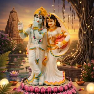 8015 Radha Krishna Decorative Idol Height: 12 Inch  Width: 8 Inch