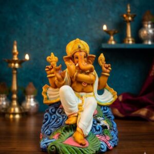 8018 Lord Ganesha sitting idol Height: 10 Inch  Width: 7 Inch