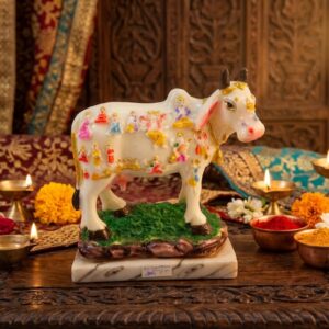 BIG KAMDHENO ( Decorative Kamdhenu Cow Idol (Hand-Painted) ) Height-18 INCH | Width-11 INCH