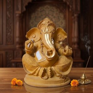 C-470 ( Divine Lord Ganesha Sitting Blessing Idol) Height-13 INCH | Width-8 INCH