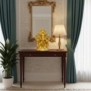 GG-425 ( Divine Radiance Golden Ganesha ) Height-14 Inch Width-9 Inch