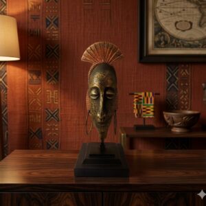 GS-5323 ( Tribal Elegance Abstract Face Sculpture ) Height-15 INCH | Width-6.5 INCH