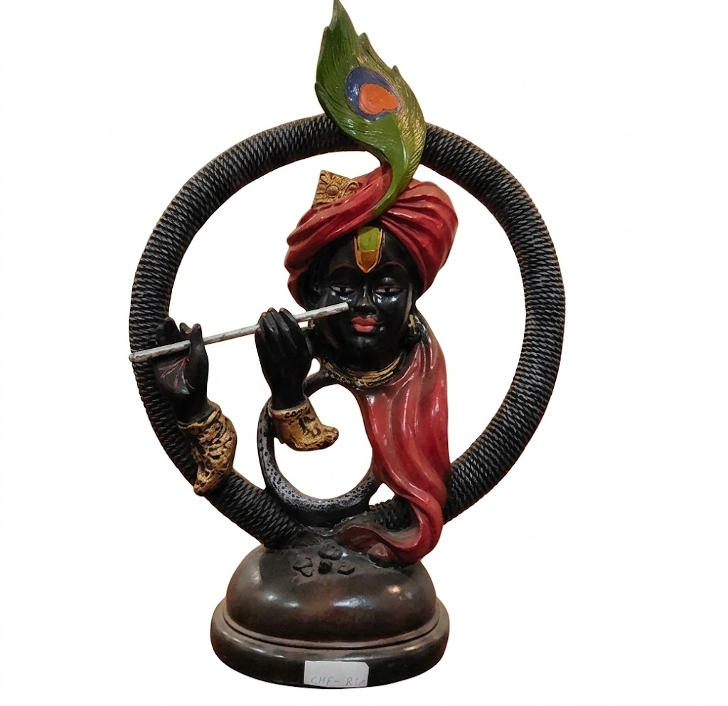 ( Decorative Statue of Krishna Playing Flute (Murli Krishna Figurine ) Height-22 INCH | Width-13 INCH - Image 2