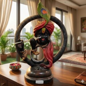 ( Decorative Statue of Krishna Playing Flute (Murli Krishna Figurine ) Height-22 INCH | Width-13 INCH