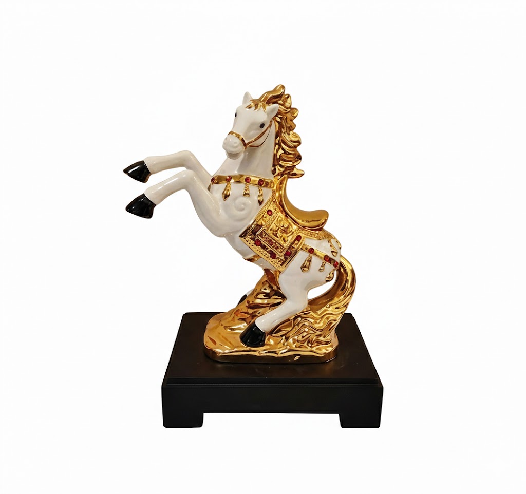 WG-305 ( Majestic Galloping Stallion Figurine ) Height-15 Inch Width-7 Inch - Image 2