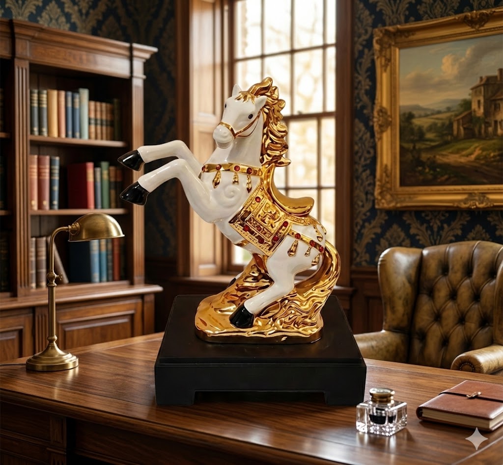 WG-305 ( Majestic Galloping Stallion Figurine ) Height-15 Inch Width-7 Inch