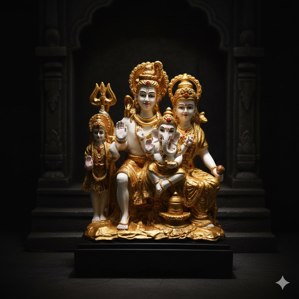 WG572 Shiv Parivar Divine Blessing Statue