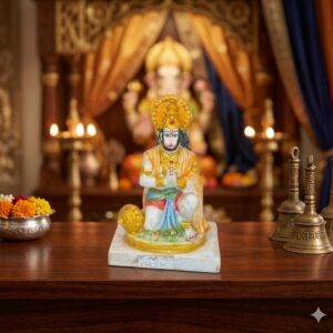 ( Divine Lord Hanuman Bhakti Pose Idol ) Height-19 CM | Width-13 CM