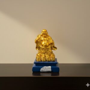 1097 ( The Golden Prosperity Laughing Buddha ) Height-21 cm Width-14 cm
