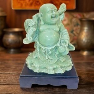 WEX 1008 ( Laughing Buddha in Jade Green ) Height: 26 cm | Width: 20 cm