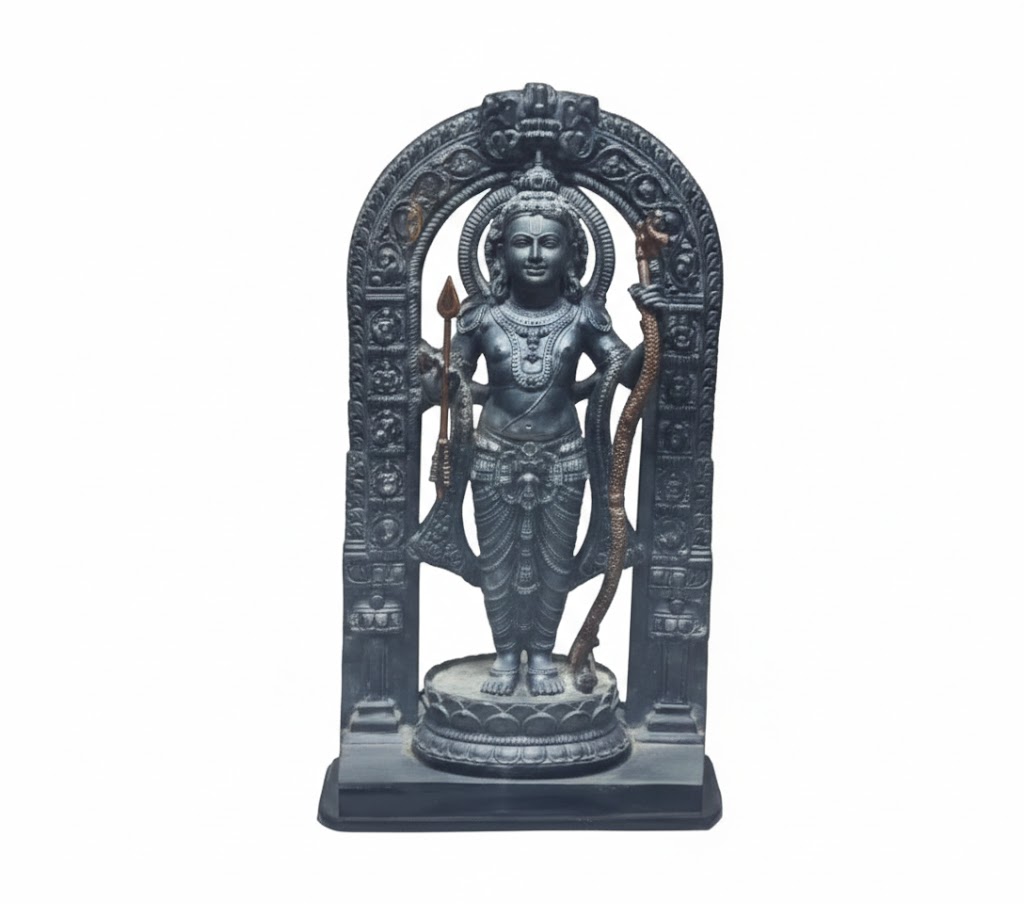 ( Lord Ram Standing Idol with Decorative Arch ) Height-29 cm | Width-18 cm - Image 2