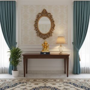 AW-528 ( Golden Blessings Lord Ganesha Idol ) Height-32 cm | Width-25 cm