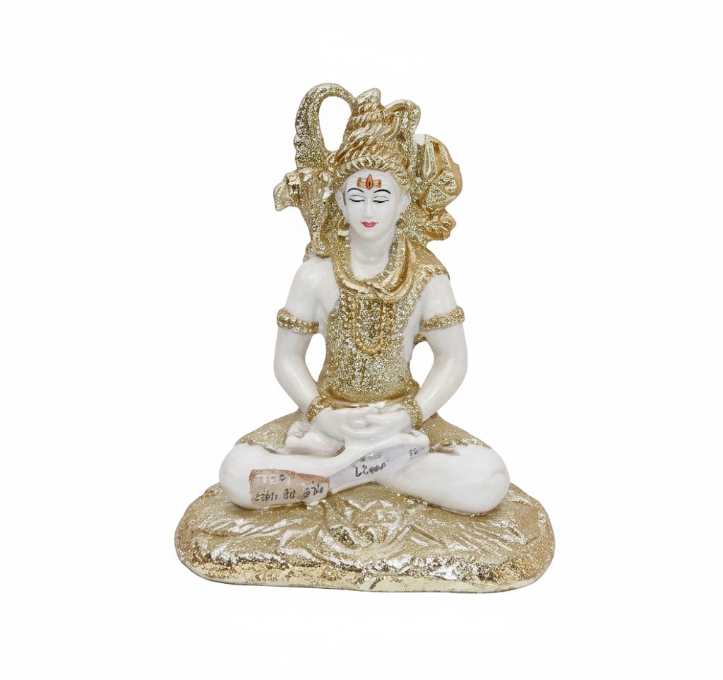 WG-511 ( Divine Meditating Lord Krishna Golden Serenity Idol ) Height-33 cm | Width-23cm - Image 2
