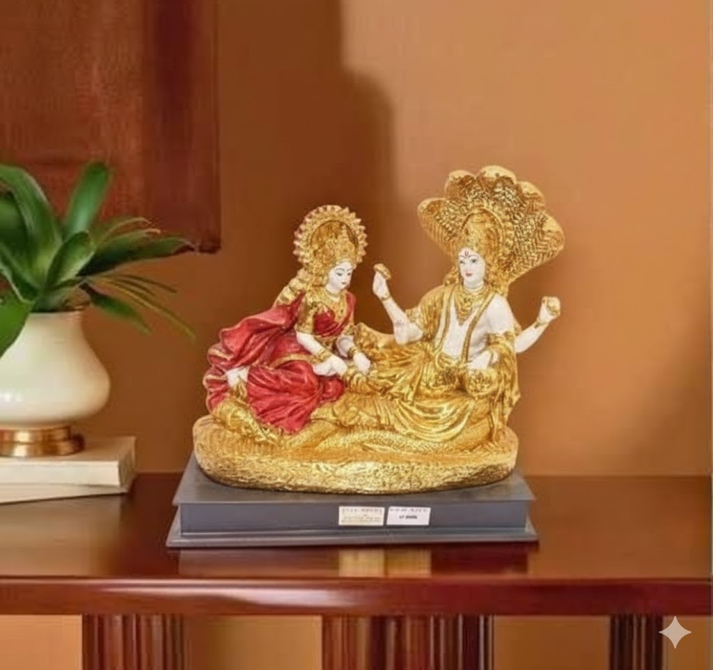 AW-545 ( decorative idol of Lord Vishnu and Goddess Lakshmi ) Height-37 cm | Width-38 cm