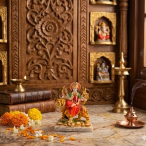 MATA -16 ( Divine Maa Durga on Lion Idol ) Height-10 INCH | Width-7 INCH