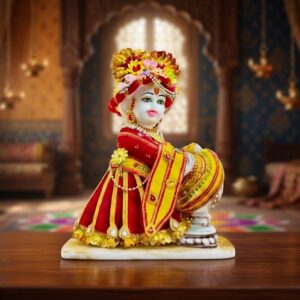 Makhan ( Lord Krishna (Makhan Chor / Butter-Stealing Krishna Idol) ) Height-17 INCH | Width-11 INCH