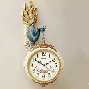 pj834 The Majestic Peacock Manor Clock