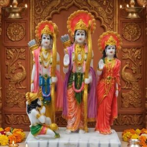 RD-186 ( Divine Lord Rama Darbar Idol Set with Sita, Lakshmana & Hanuman )