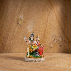 S-S.P ( Sacred Shiv Parivar Marble Finish Idol with Shivling ) Height-11 INCH | Width-7 INCH