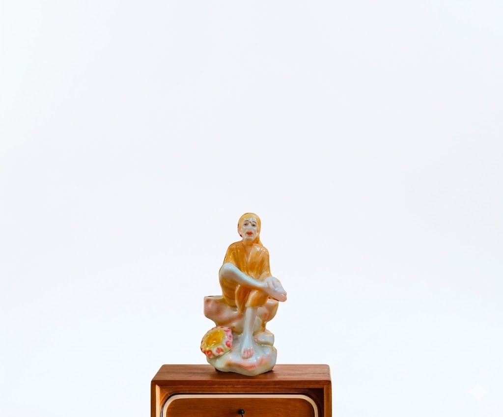 Sai ji ( Sacred Sai Baba of Shirdi Sitting Idol ) Height-6 INCH | Width-3 INCH - Image 2
