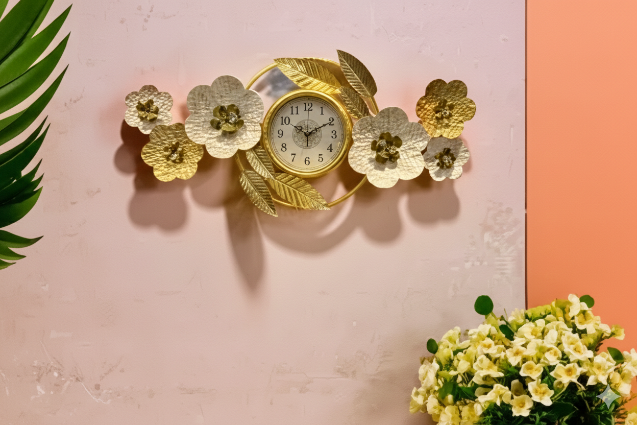 YS 1130 The Gilded Petal Clock