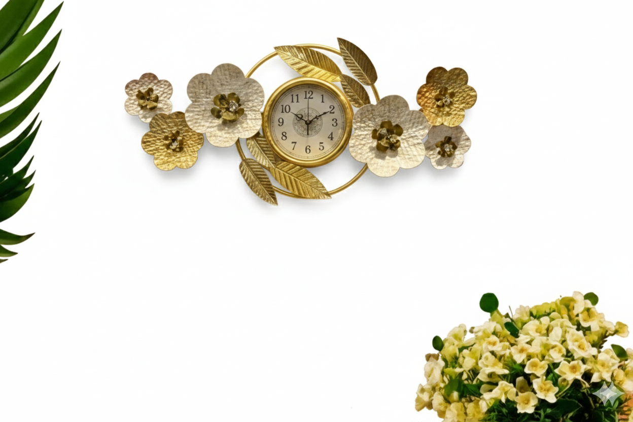 YS 1130 The Gilded Petal Clock - Image 2