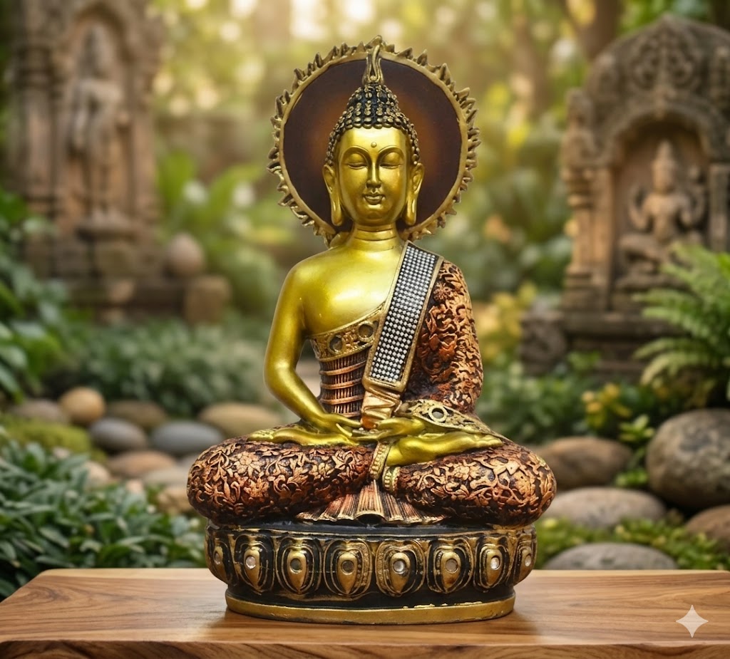1002 ( Golden Harmony Meditating Gautama Buddha )