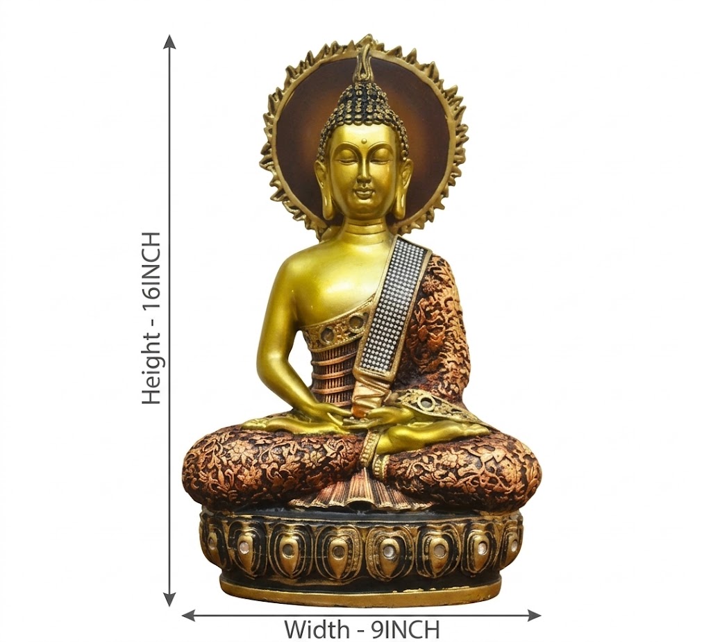 1002 ( Golden Harmony Meditating Gautama Buddha ) - Image 2