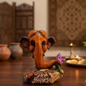 1002 MUNDI GANESH ( Artistic Mundi Style Lord Ganesha Face Idol – Handcrafted Decorative & Spiritual Showpiece )